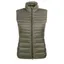 HKM Lena Quilted Gilet Ladies in Olive Green